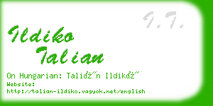 ildiko talian business card